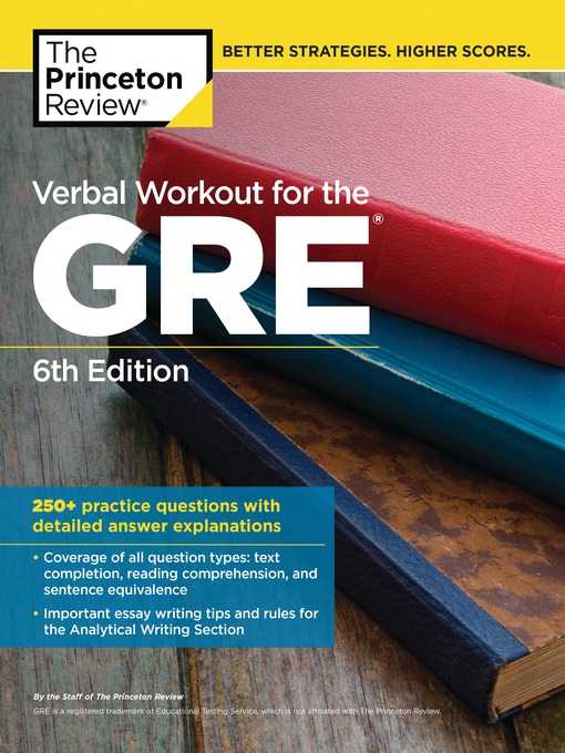 Title details for Verbal Workout for the GRE by The Princeton Review - Available